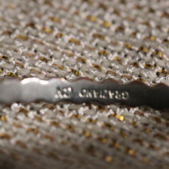 Silver Tone Graziano 3" Diameter Bangle Bracelet - Picture 7 of 8